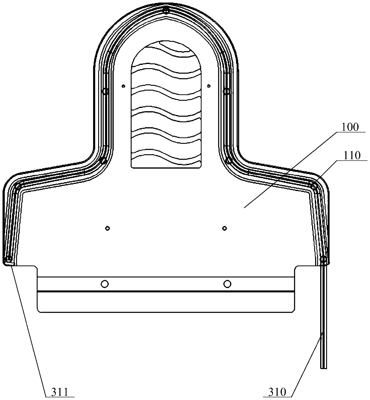 Unlocking assembly and human body fixing device