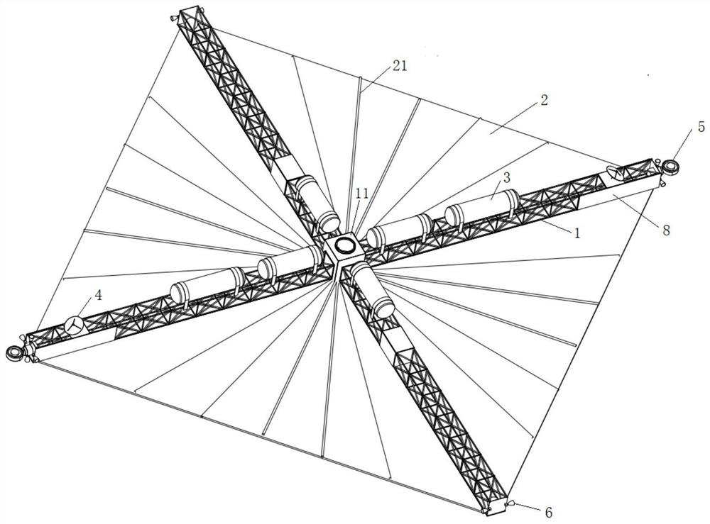 A truss-type fully flexible spacecraft structure platform