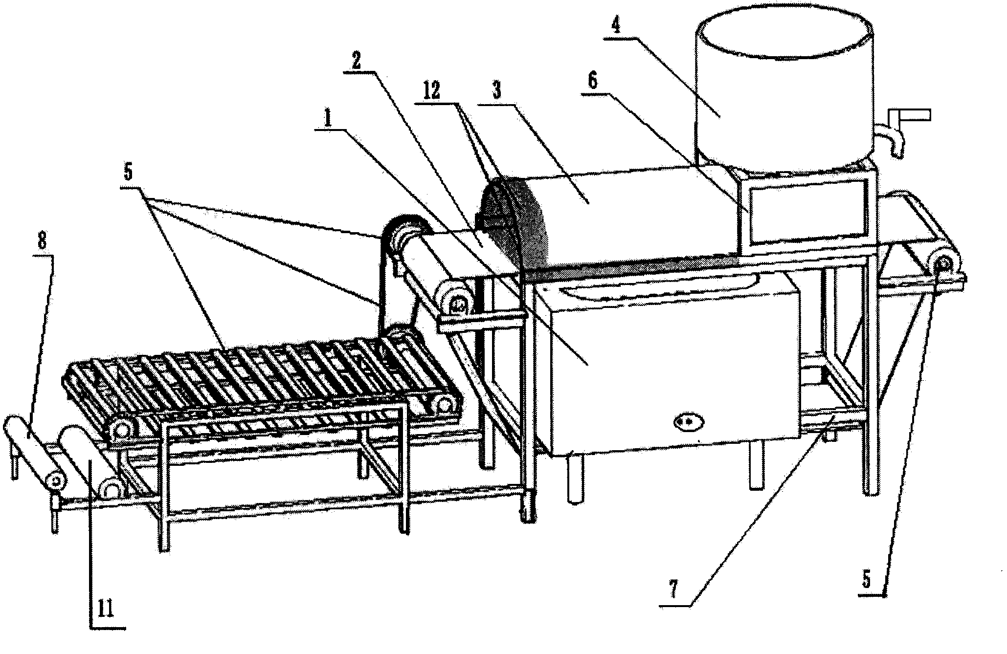 Steam injection device used for steaming rice noodles
