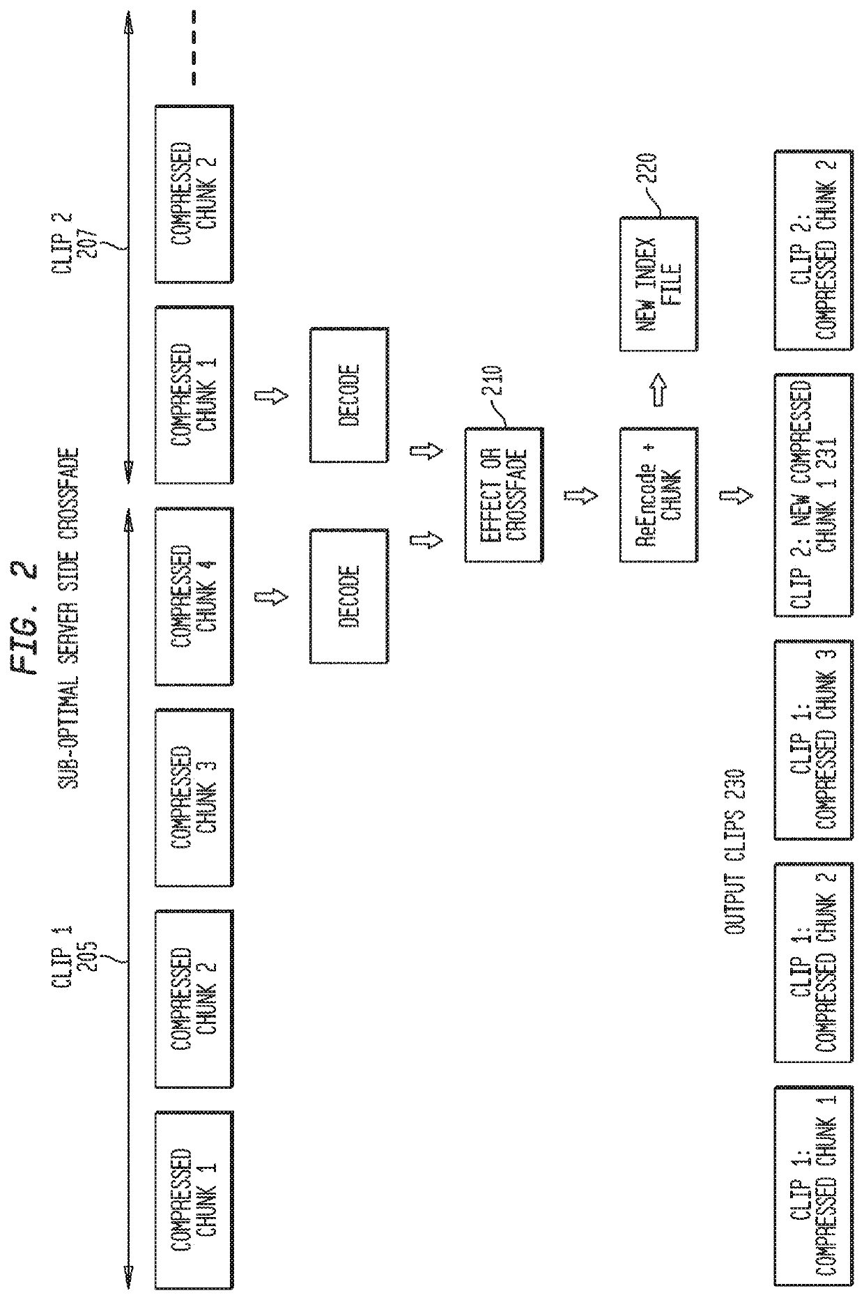 Server side crossfading for progressive download media