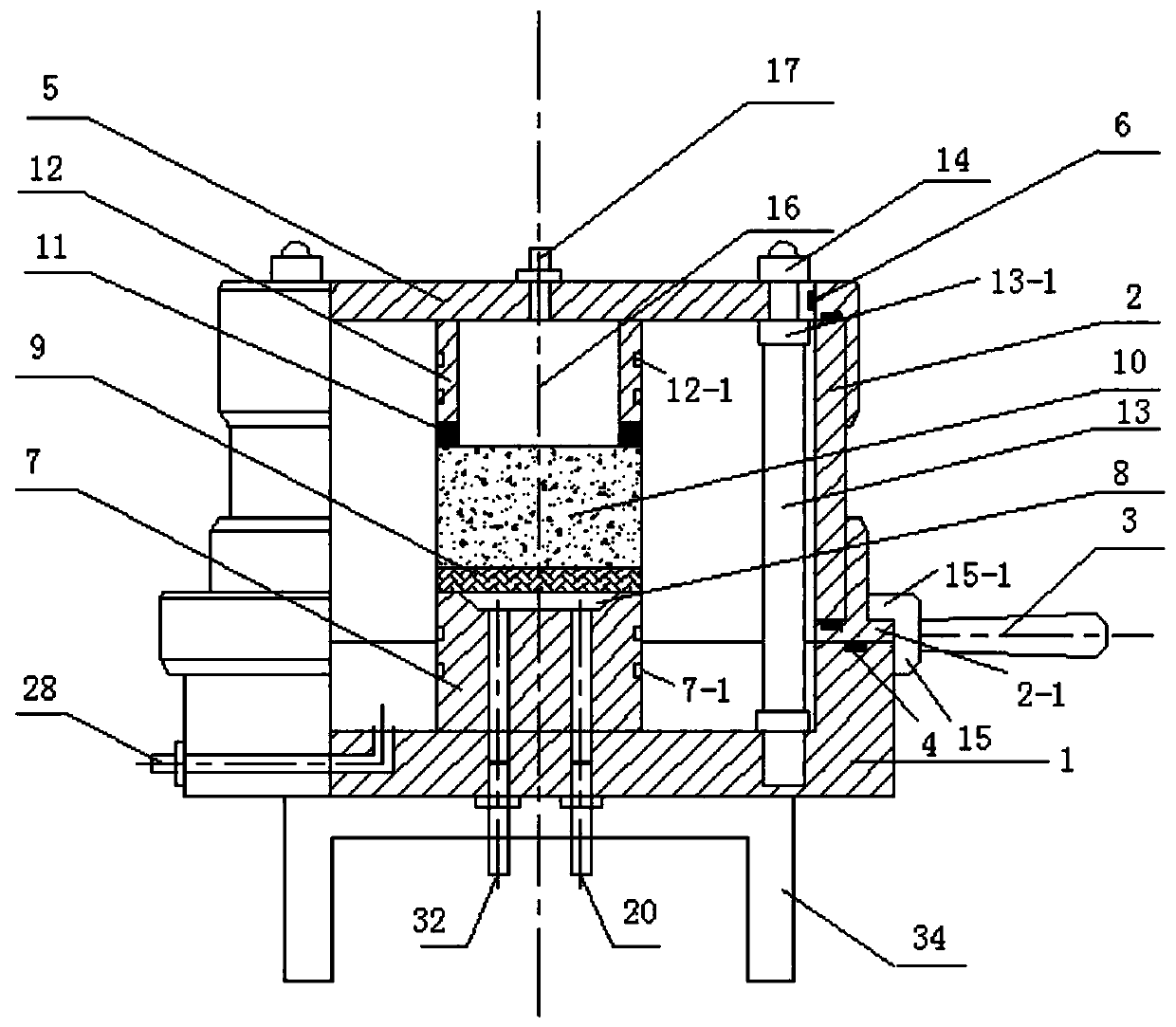 Test system and method for determining seepage deformation of cement soil