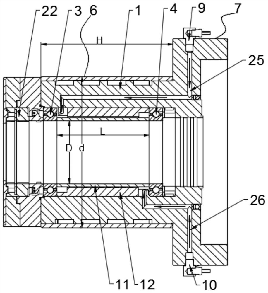 Front-end structure of spindle and electric spindle