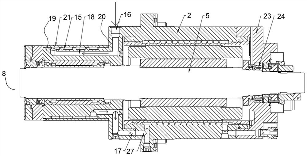 Front-end structure of spindle and electric spindle