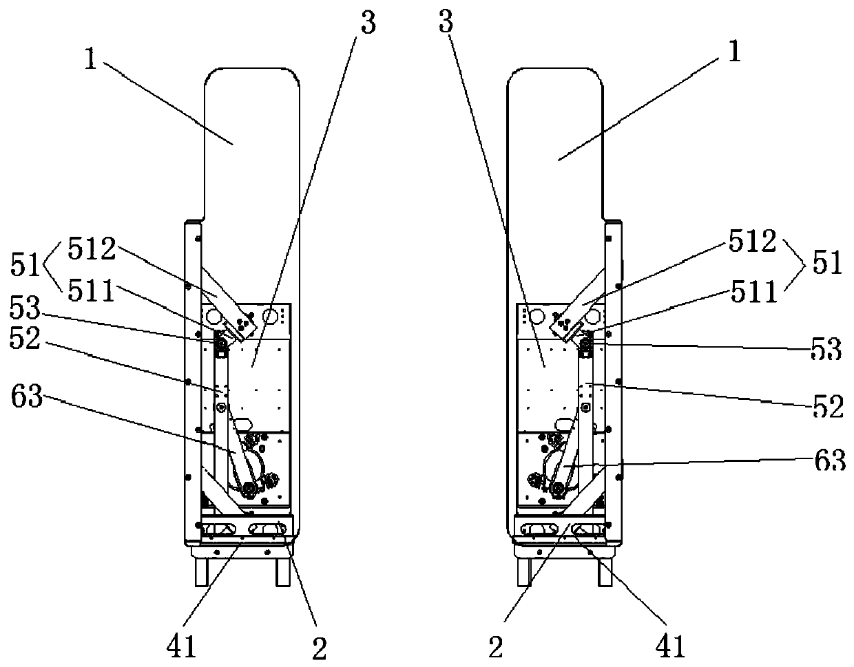 Opening and closing device of gate machine passage