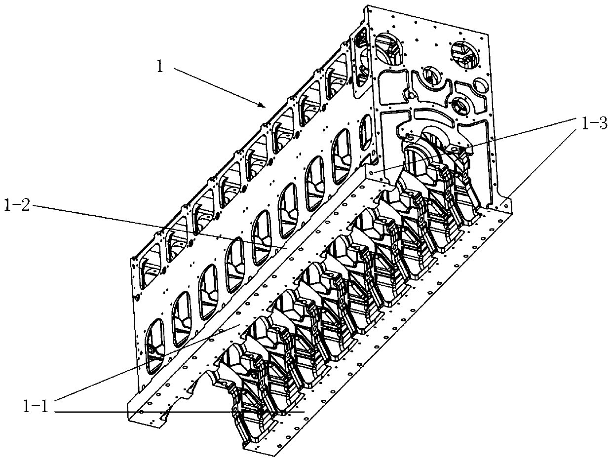 Marine diesel engine rack machining flexible clamp and method