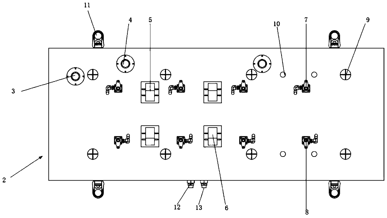 Marine diesel engine rack machining flexible clamp and method