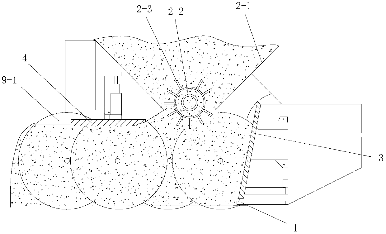 Concrete pavement paving device and method based on weaving mechanism