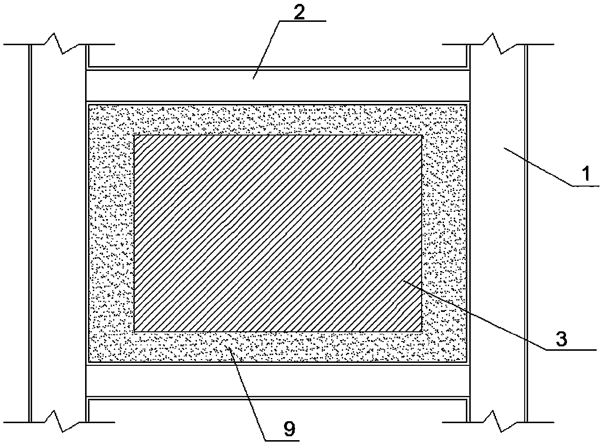 A prefabricated steel frame filled wall system and its construction method