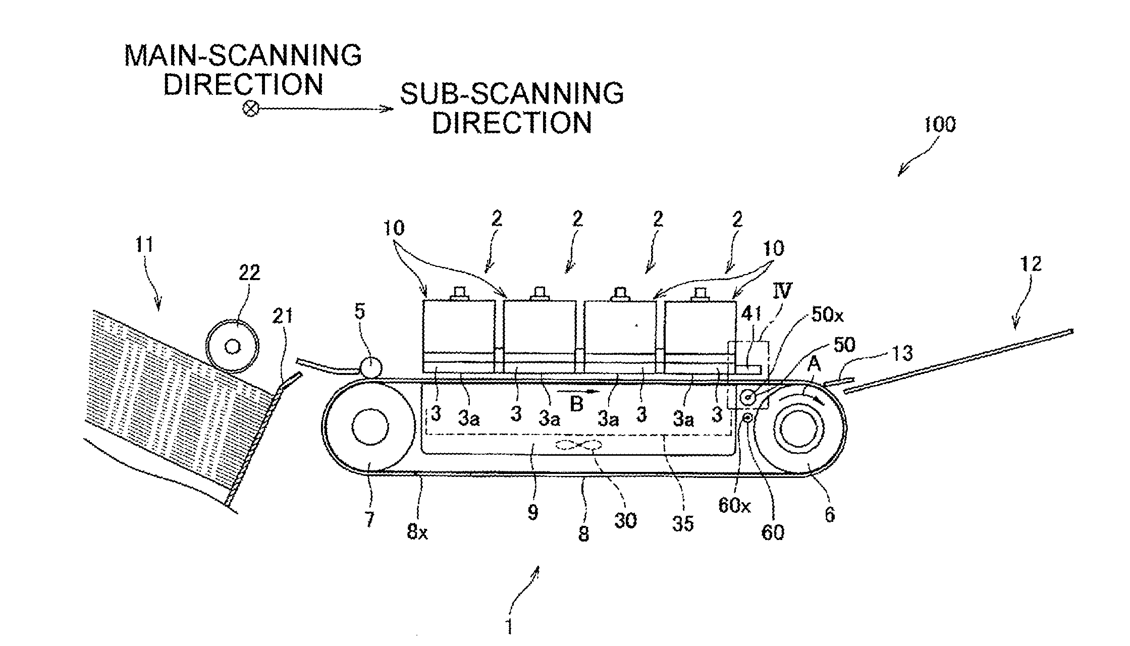 Recording Device and Recording Medium Conveying Method