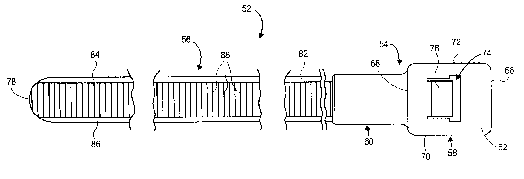 Plastic Fastening Device Comprising a Recycled Thermoplastic Resin