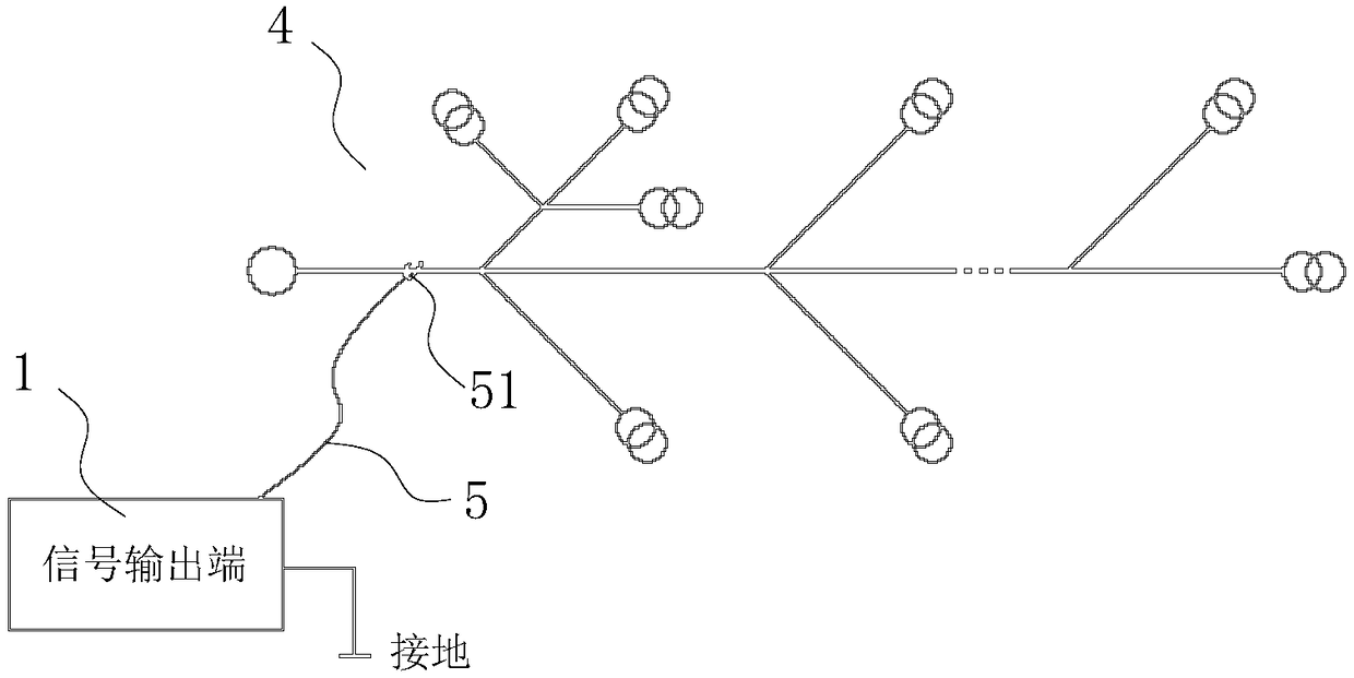 High-frequency trail transmission positioning system and positioning method