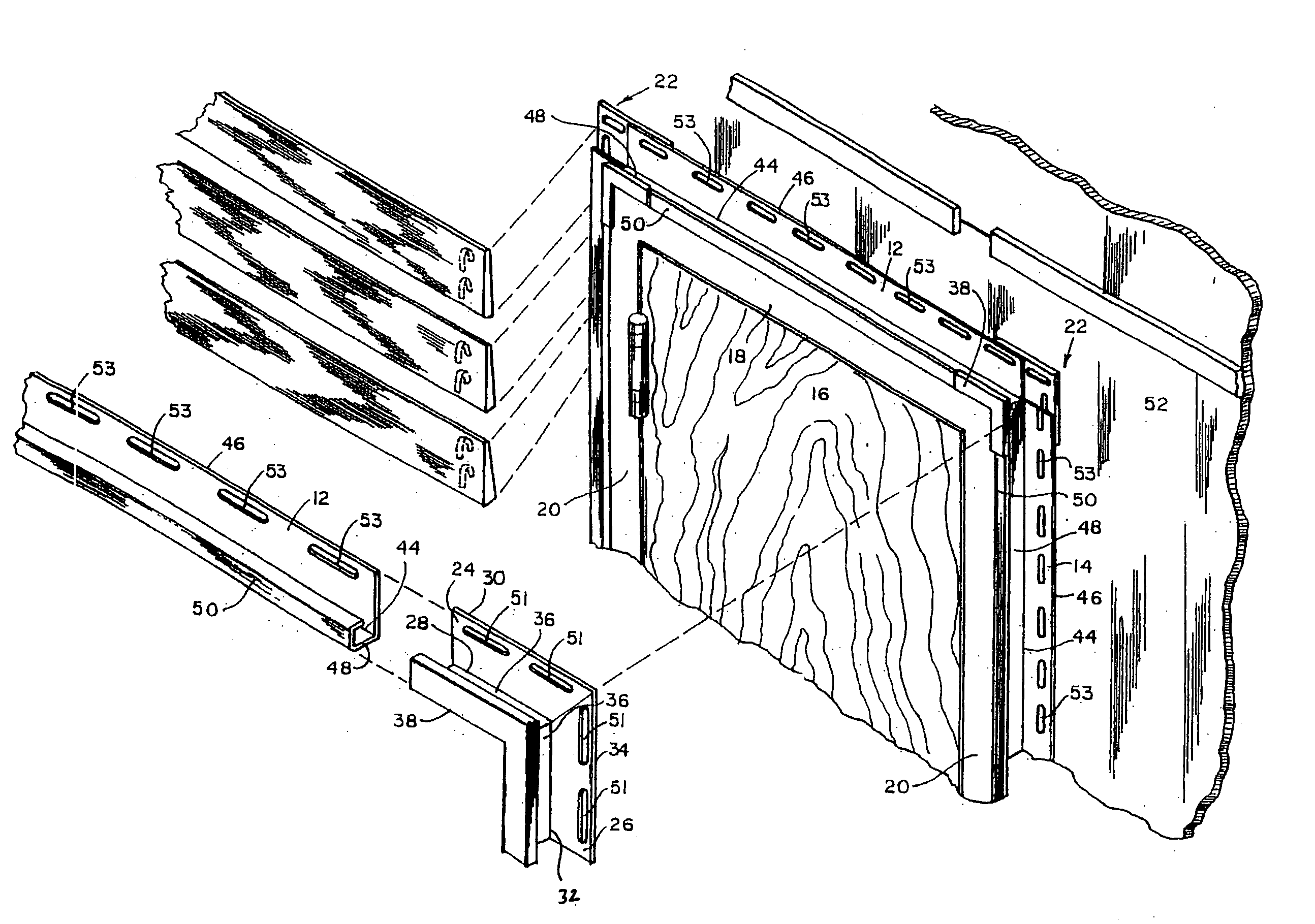 Overlapping corner piece for siding retainers