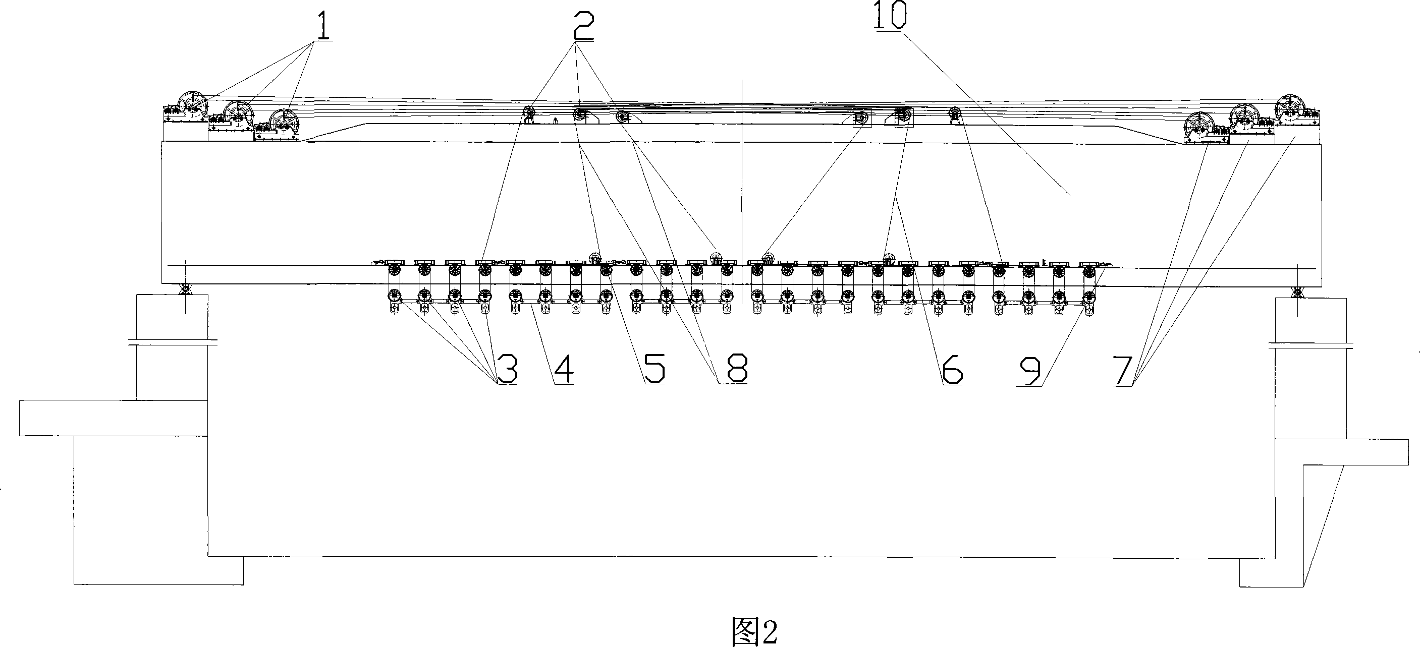 Space interference-resistant arrangement for multiple hanging points crane hoisting wire rope