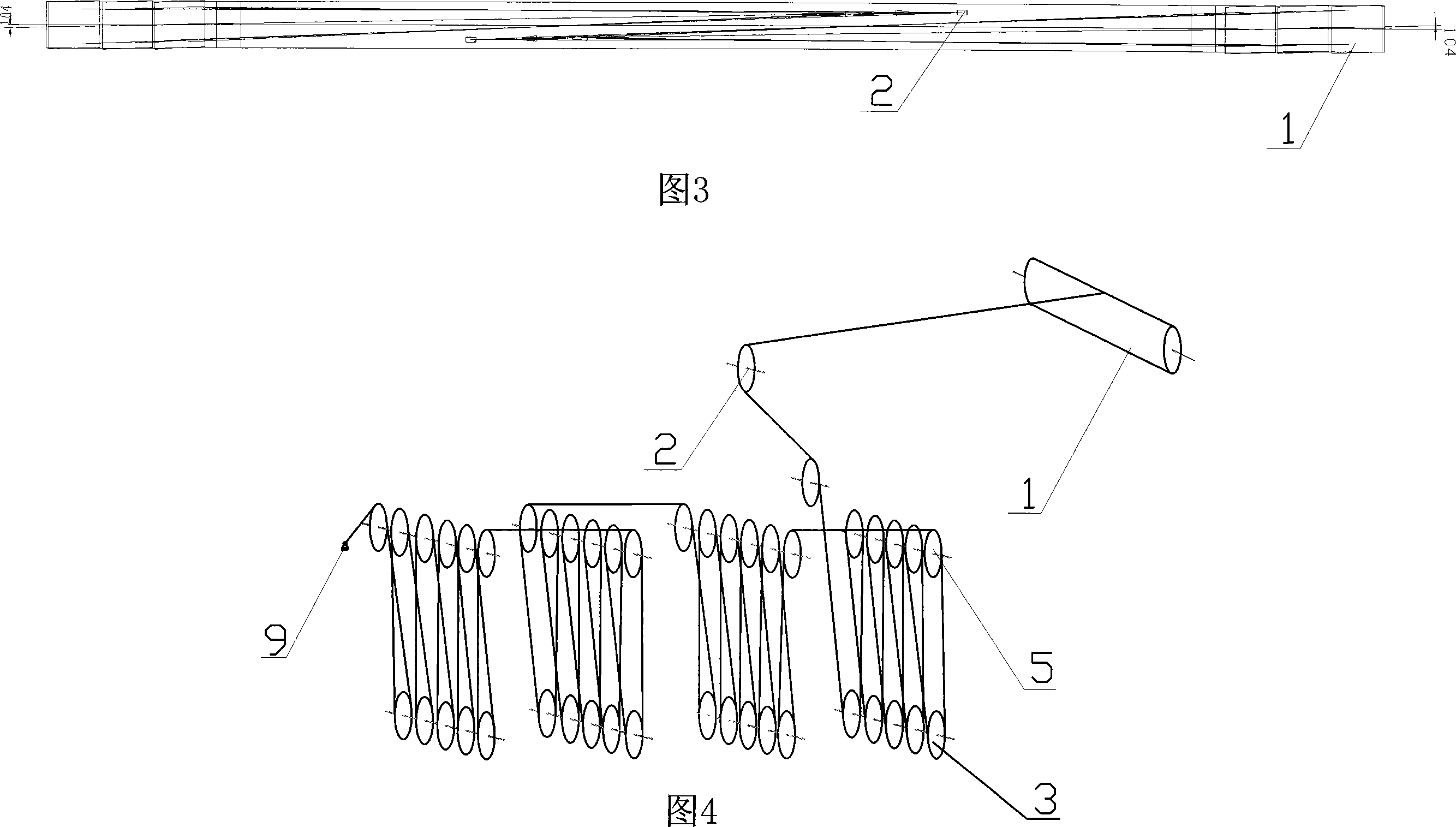 Space interference-resistant arrangement for multiple hanging points crane hoisting wire rope