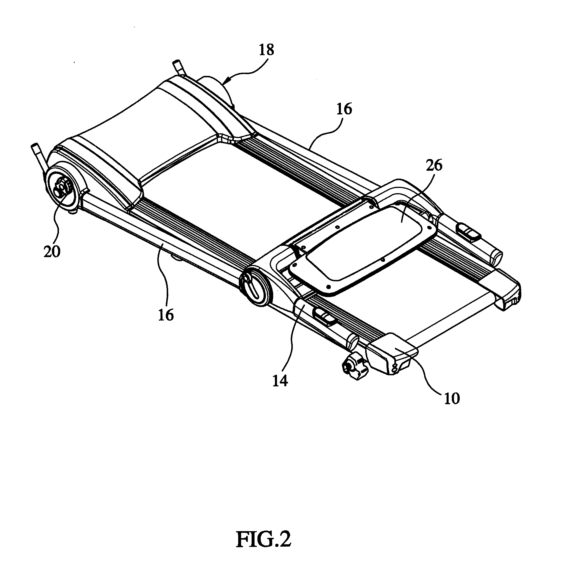 Collapsible mechanism for treadmill