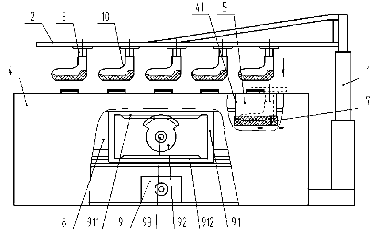 A new device for making anti-crack socks and its process for making anti-crack socks