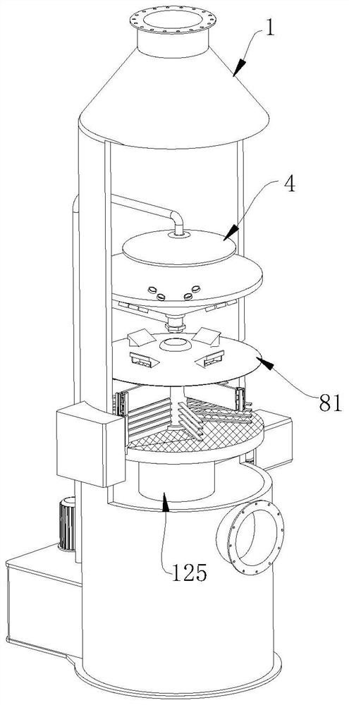 Waste gas treatment device for adhesive tape production