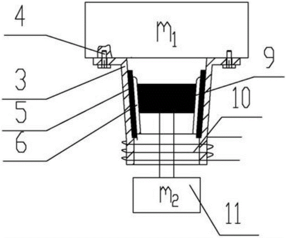 Variable-stiffness broadband vibration absorber based on electromagnetic compression