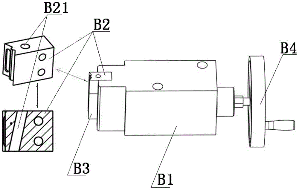 Clamp used for assembling steel ball guide rail type intermediate shaft of steering system and assembling method