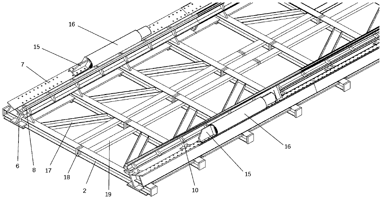 Shield transverse moving station crossing device