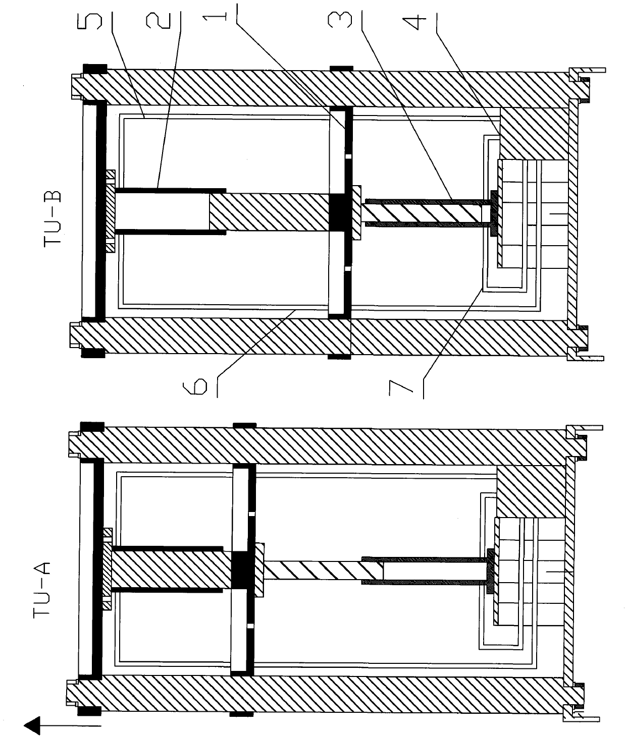 Hydraulic multi-head fixed rail echelon backing-off cutting cylindrical gear one-step molding equipment