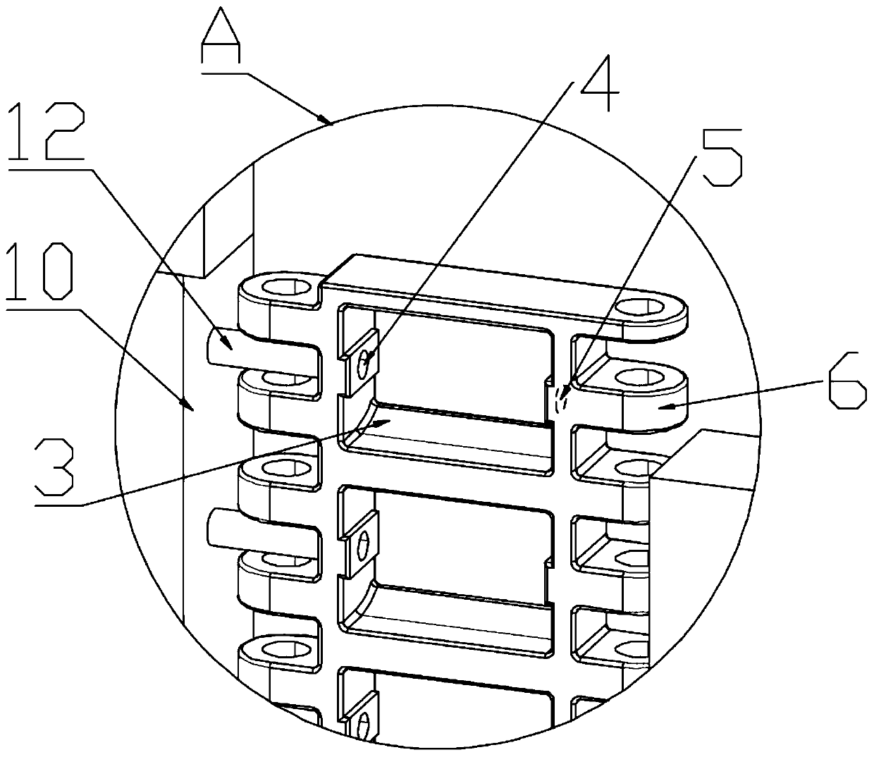 Ball mounting device for combination module of transmission belt