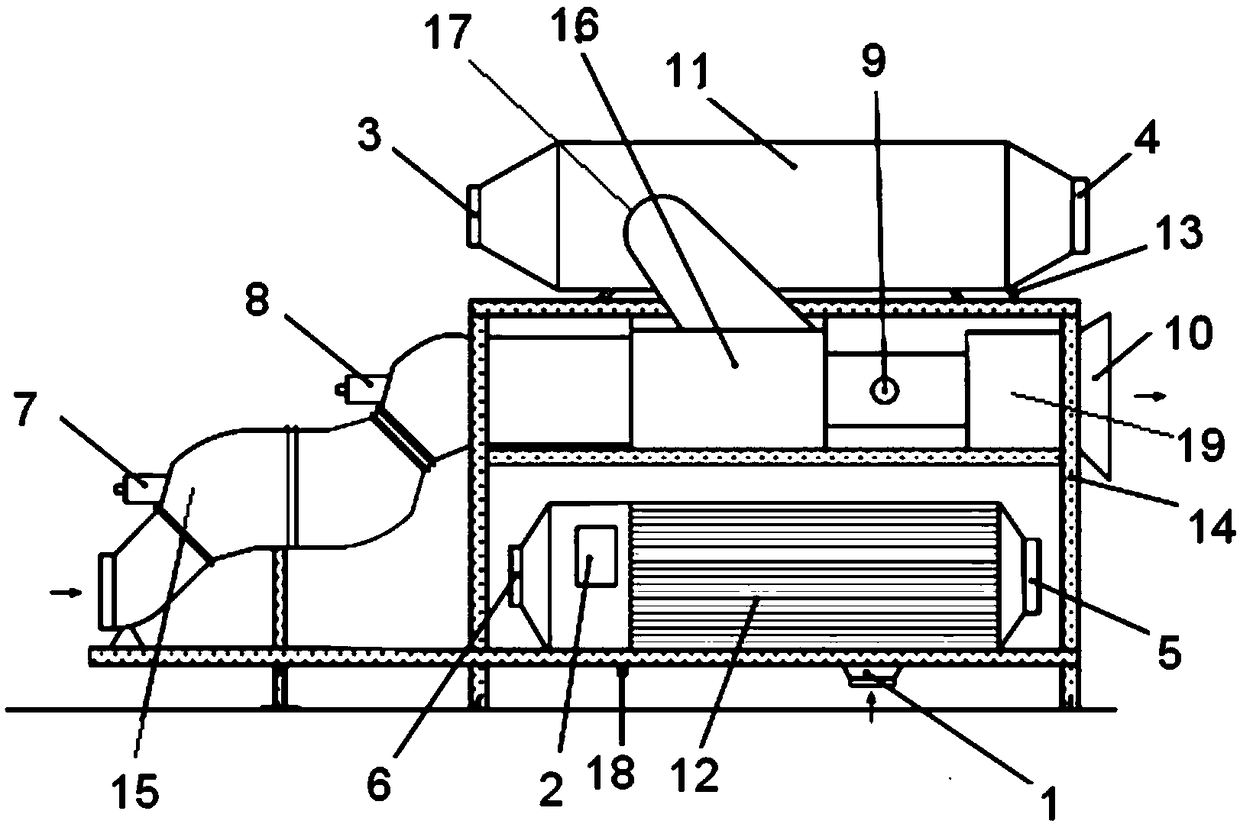 System and method for air-drying treatment of garbage