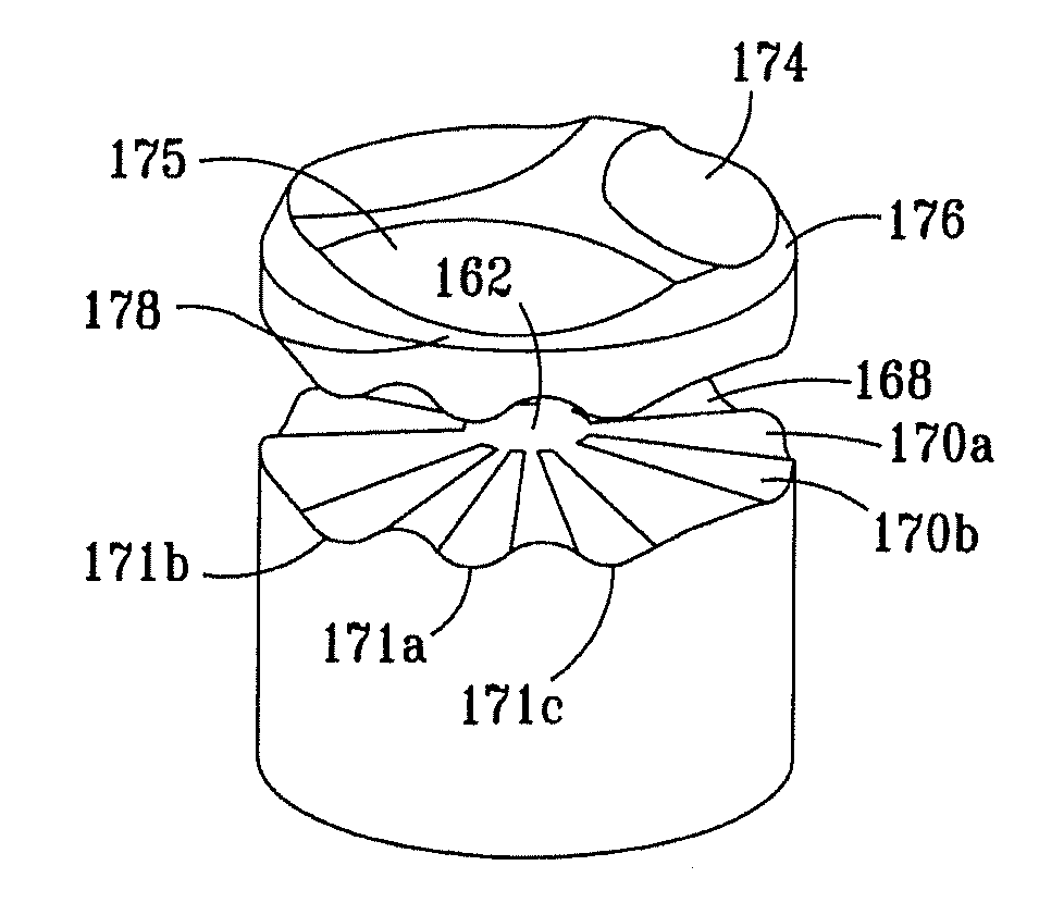 Cutter having shaped working surface with varying edge chamfer