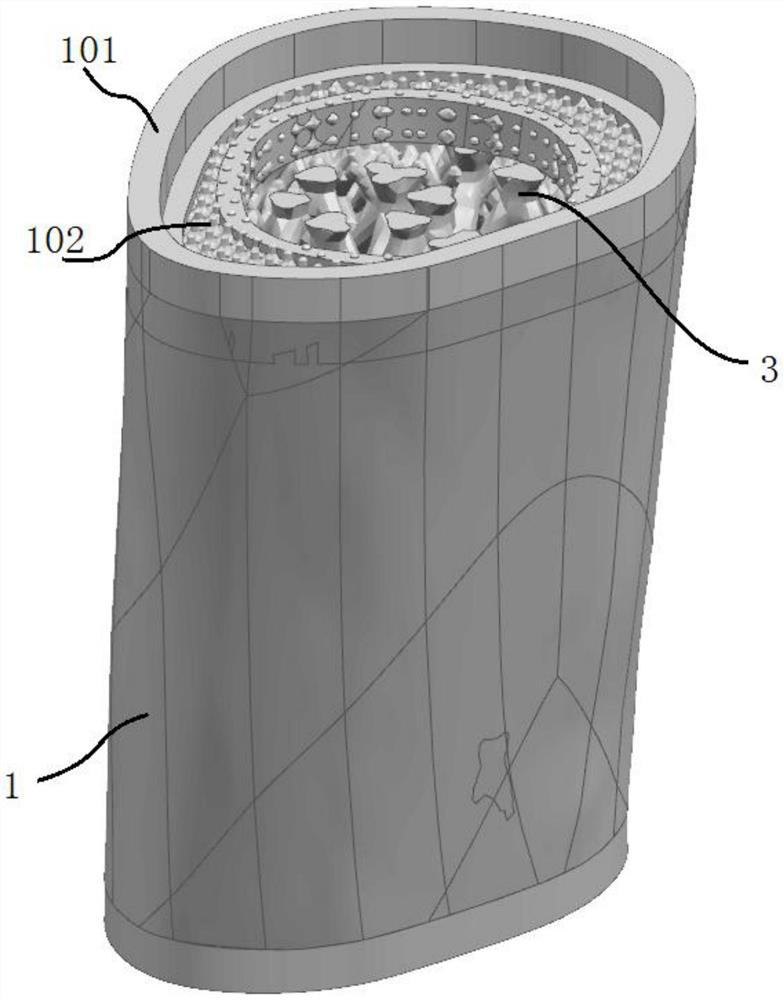 Individual customized bionic transplantation bone block for filling long bone defect