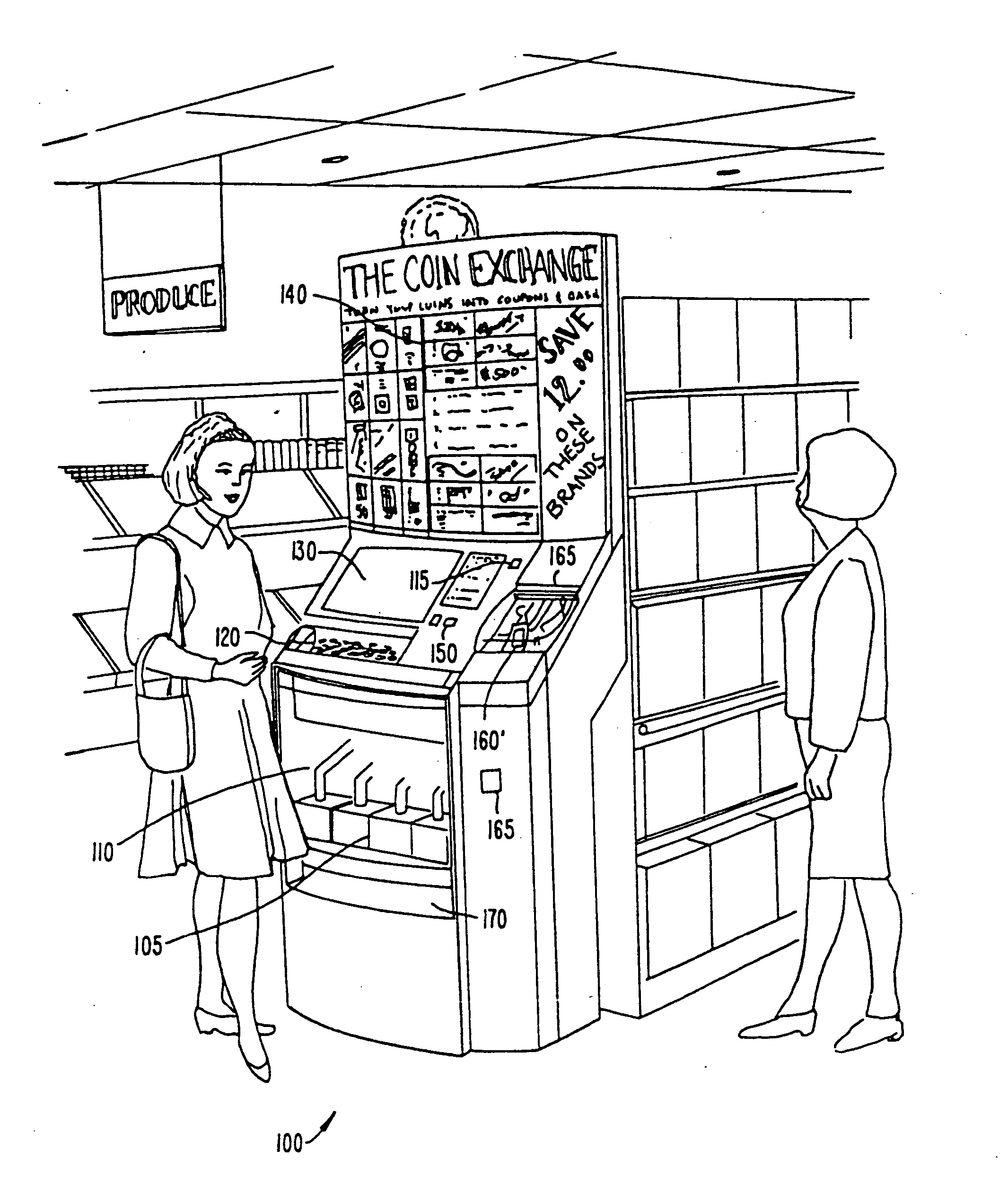 Coin counter and voucher dispensing machine and method