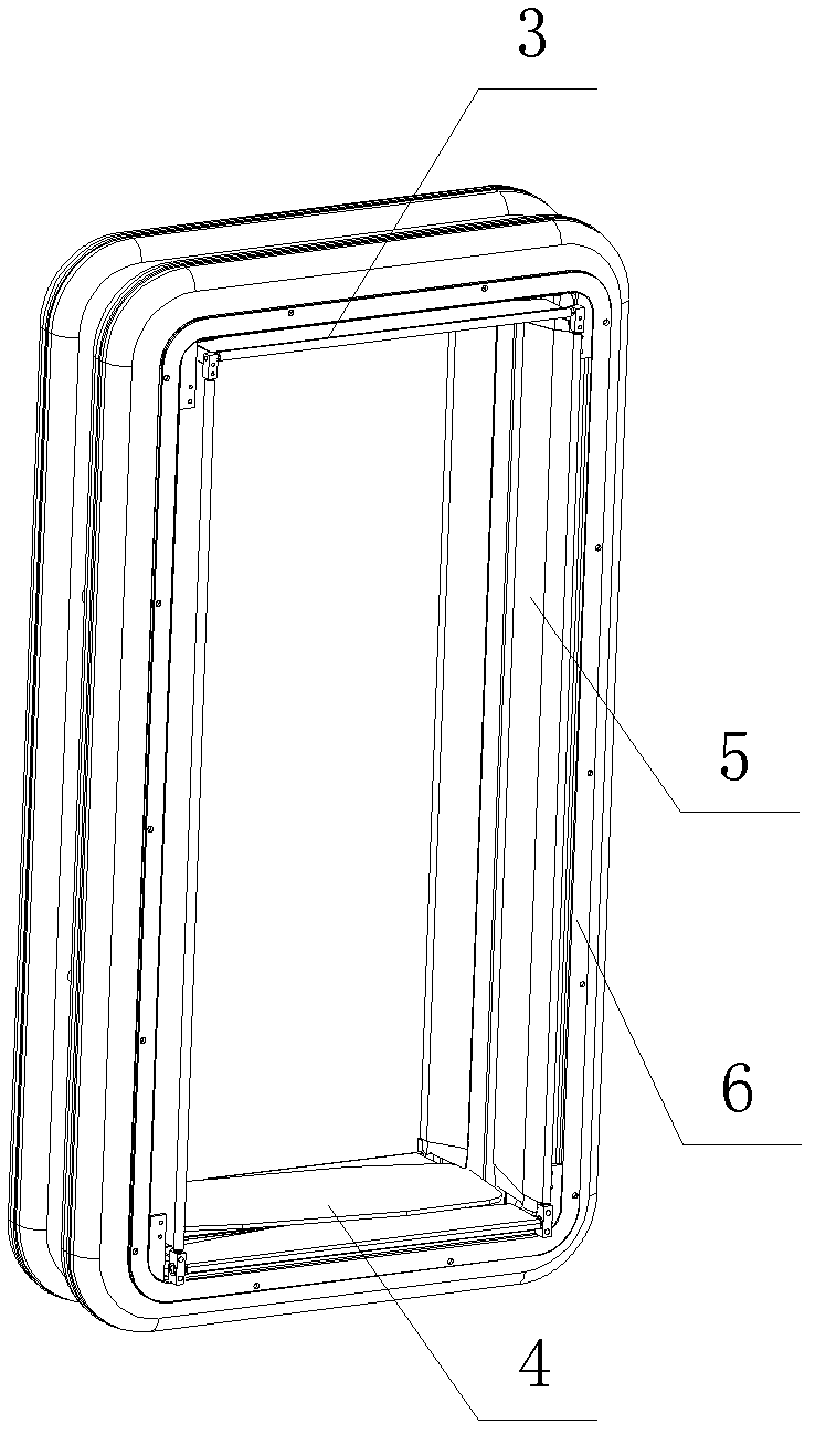 Railway vehicle end internal windshield and installation method thereof and usage method thereof