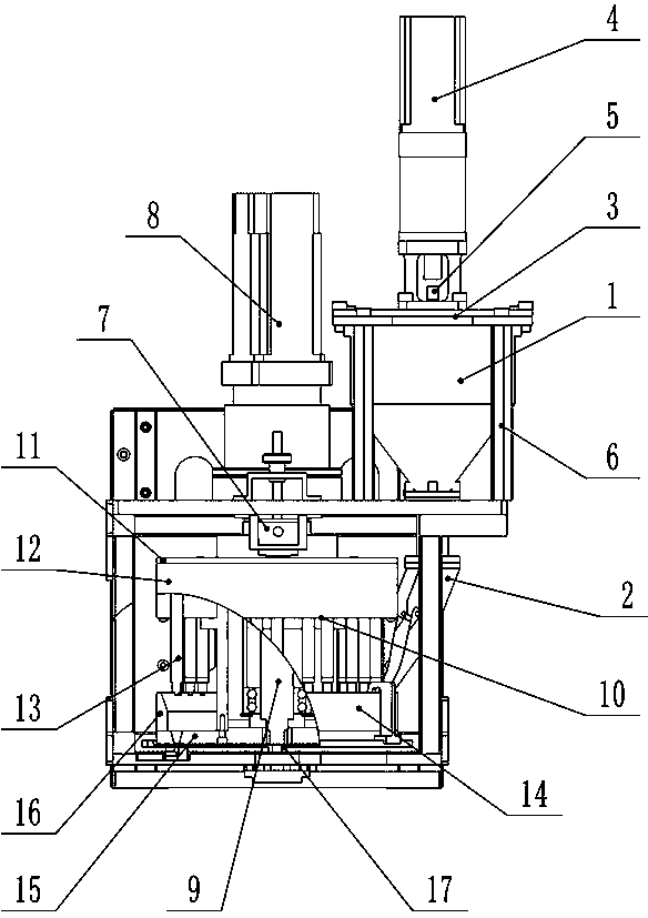 Super-viscous powder high-speed intermittent adding device