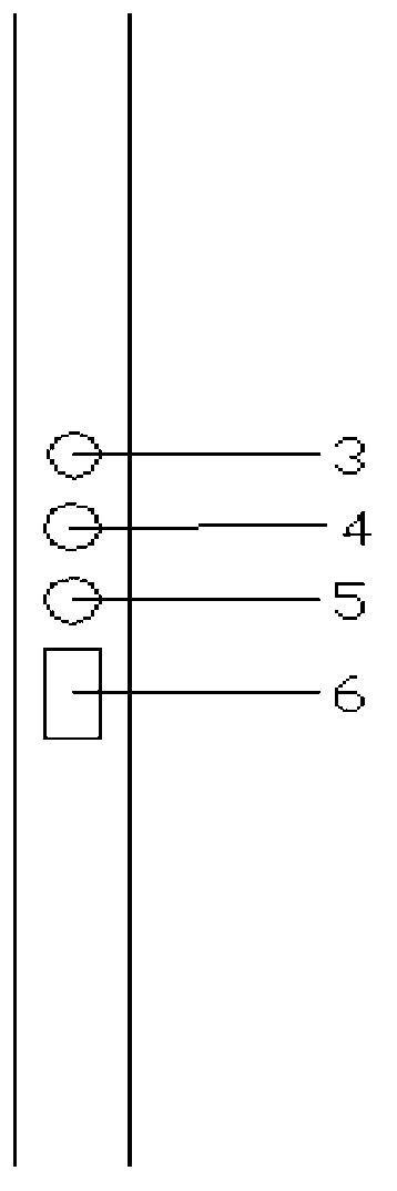 Leveling rod by utilizing color-changing light emitting diode (LED) to supplement light source