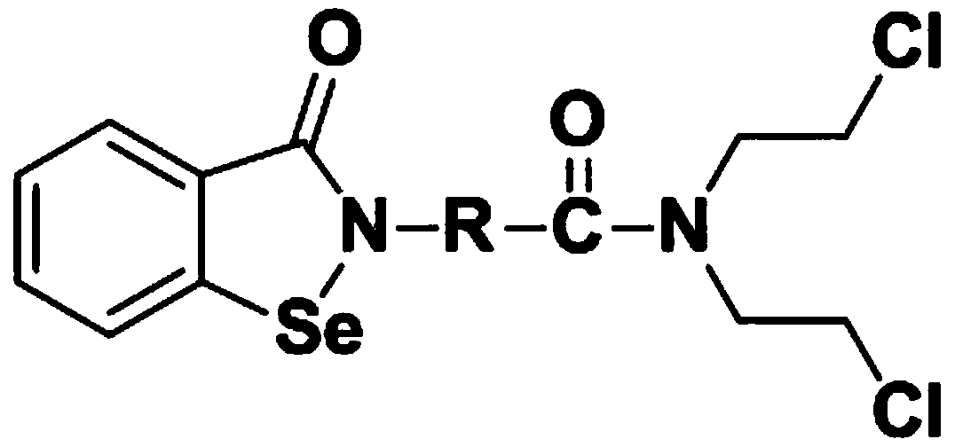 N,N-bis(2-chloroethyl)-2-(benzoisoselenazole-3-one)-amide compound with anti-tumor activity