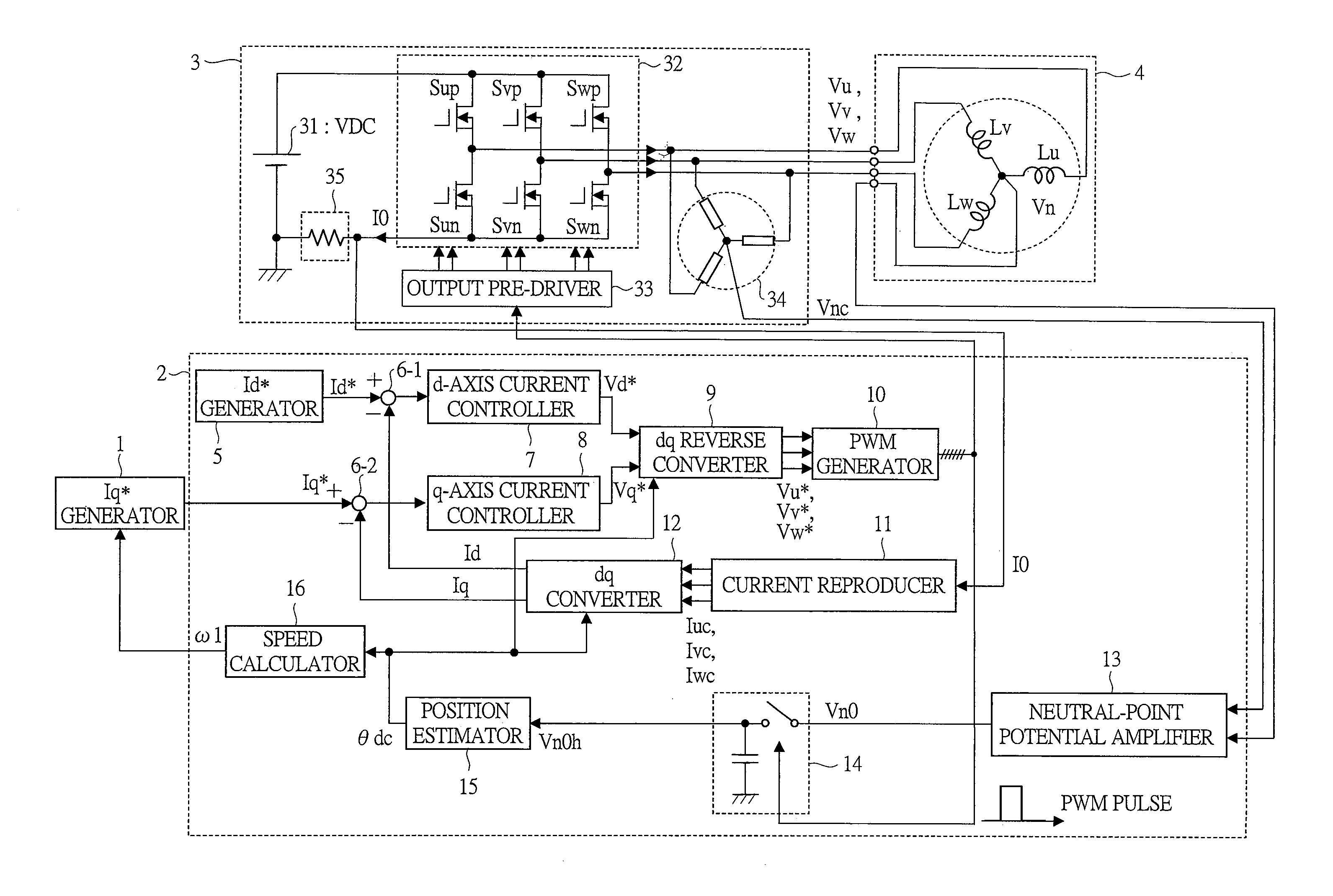 Drive system of synchronous motor