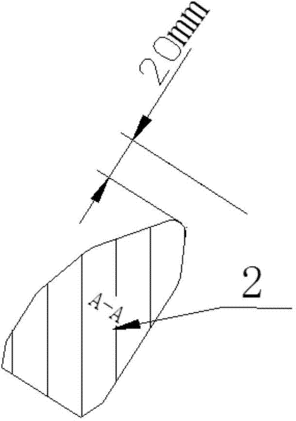 Mold structure for semi-hollow profile with high slenderness ratio and manufacturing method of mold structure