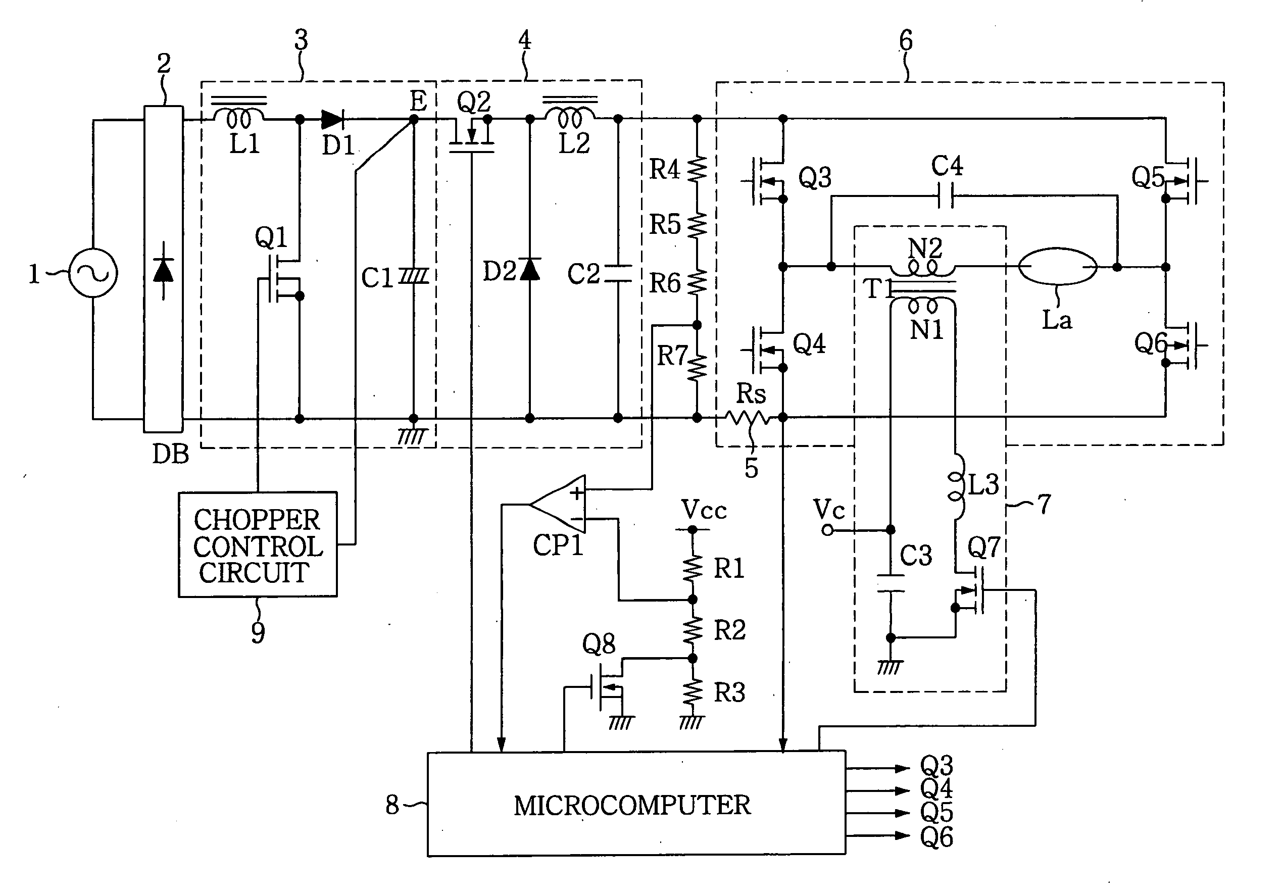 High pressure discharge lamp lighting device and luminaire