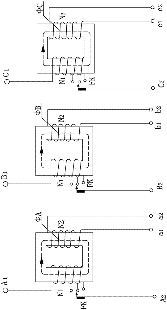 Device for automatically restricting short circuit fault current in alternating current power grid