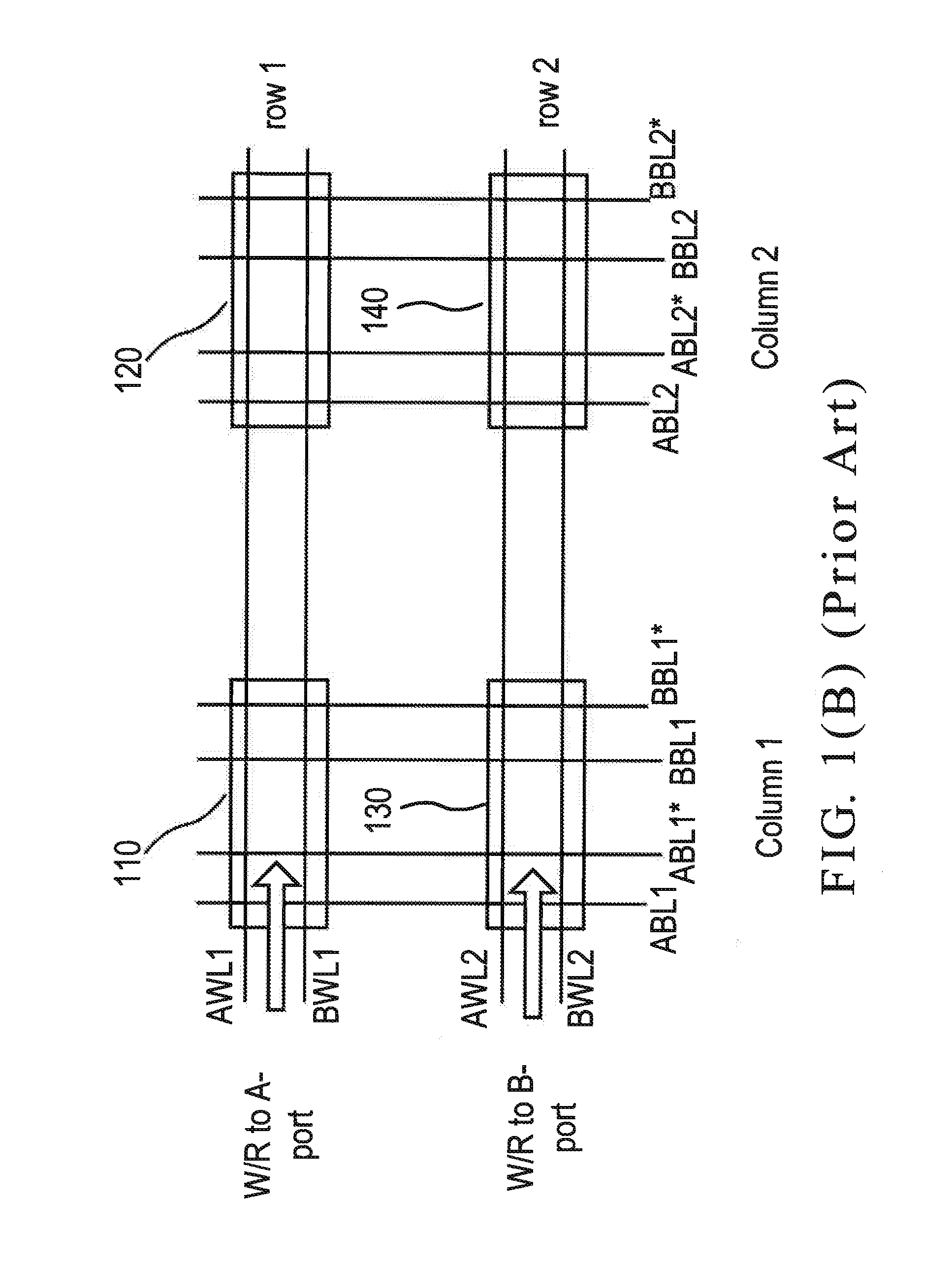 Ten-transistor dual-port SRAM with shared bit-line architecture