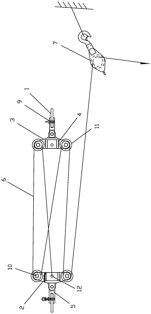 A fixture and operation method for live replacement of tension insulator strings by ground potential method