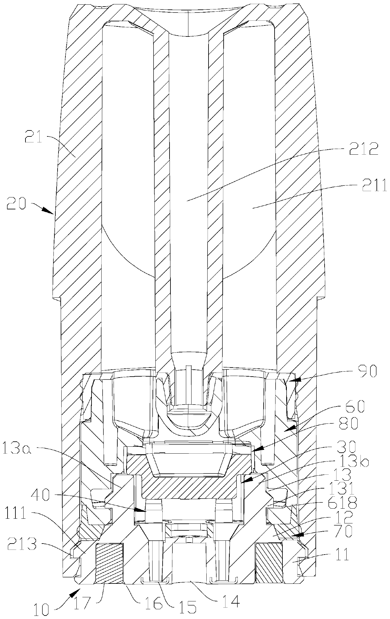 Electronic atomizing device and atomizer used for same