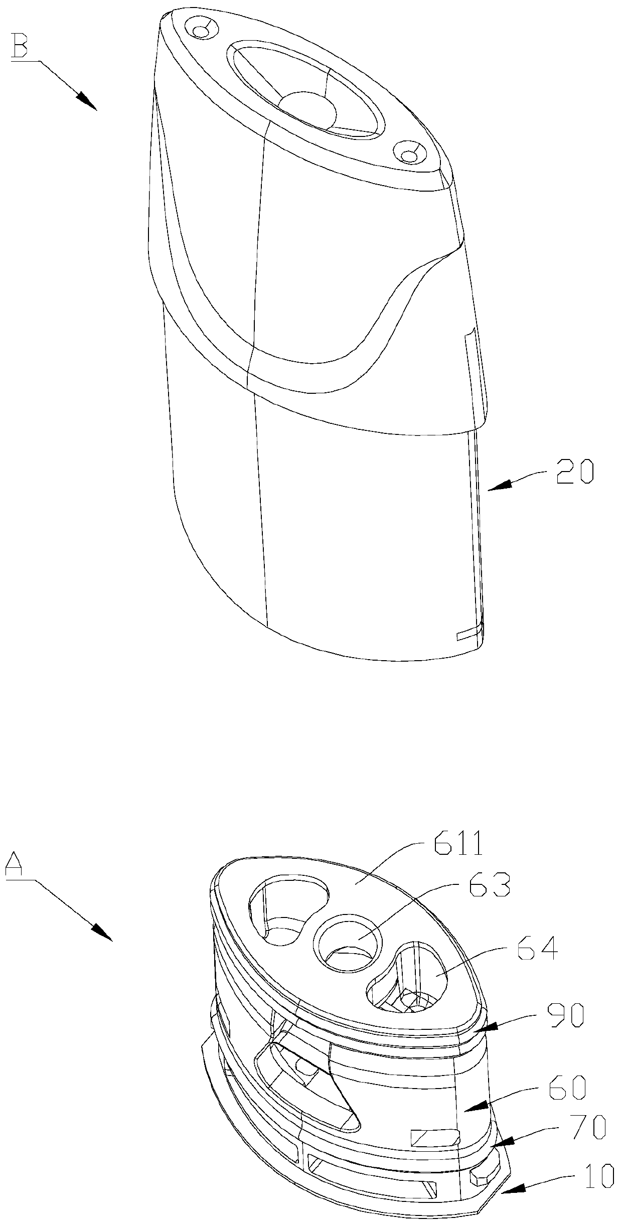 Electronic atomizing device and atomizer used for same