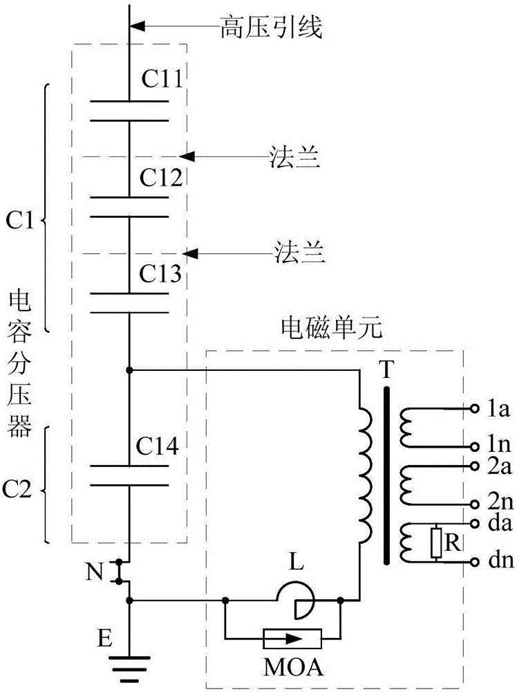 Capacitor voltage transformer (CVT) medium loss test method based on resonance feature