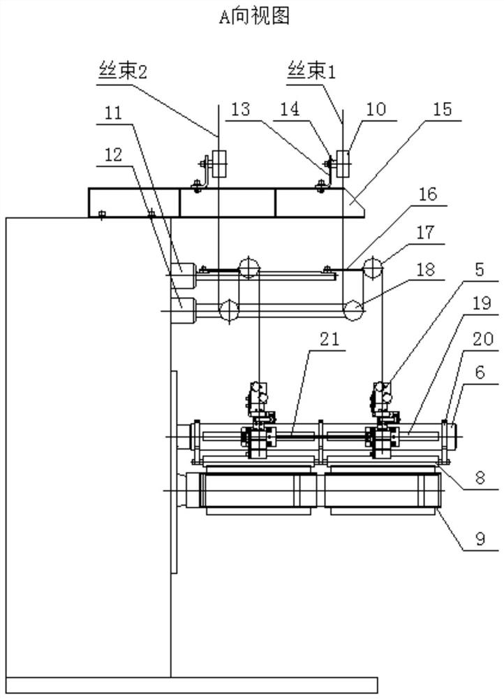 Coaxial double-spindle carbon fiber winding machine