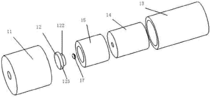 Optical fibre-LED coaxial connector