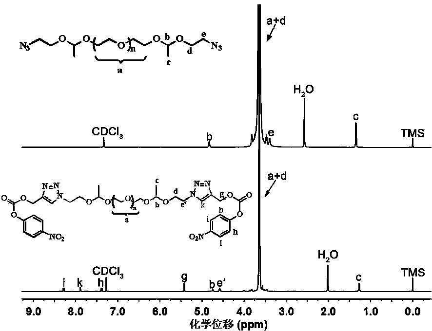 Preparation method and application of acid sensitive doxorubicin prodrug based on polyethylene glycol