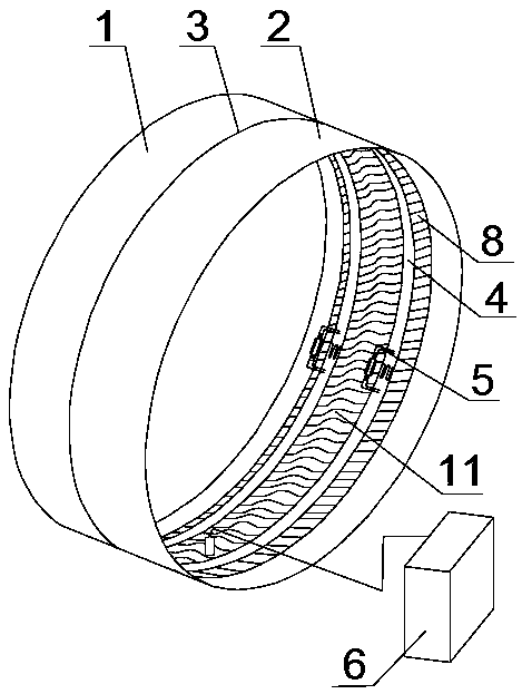 Detecting device for deformation joint leakage of circular tunnels
