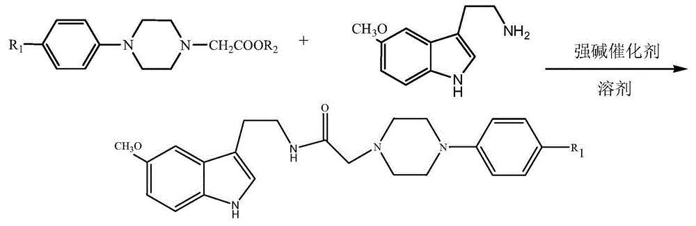 The preparation method of n-(5-methoxy-3-indolethyl)-4-substituted phenylpiperazine-1-acetamide