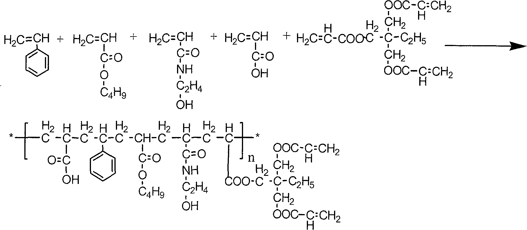 Water thinned polishing oil for offset line and its prepn