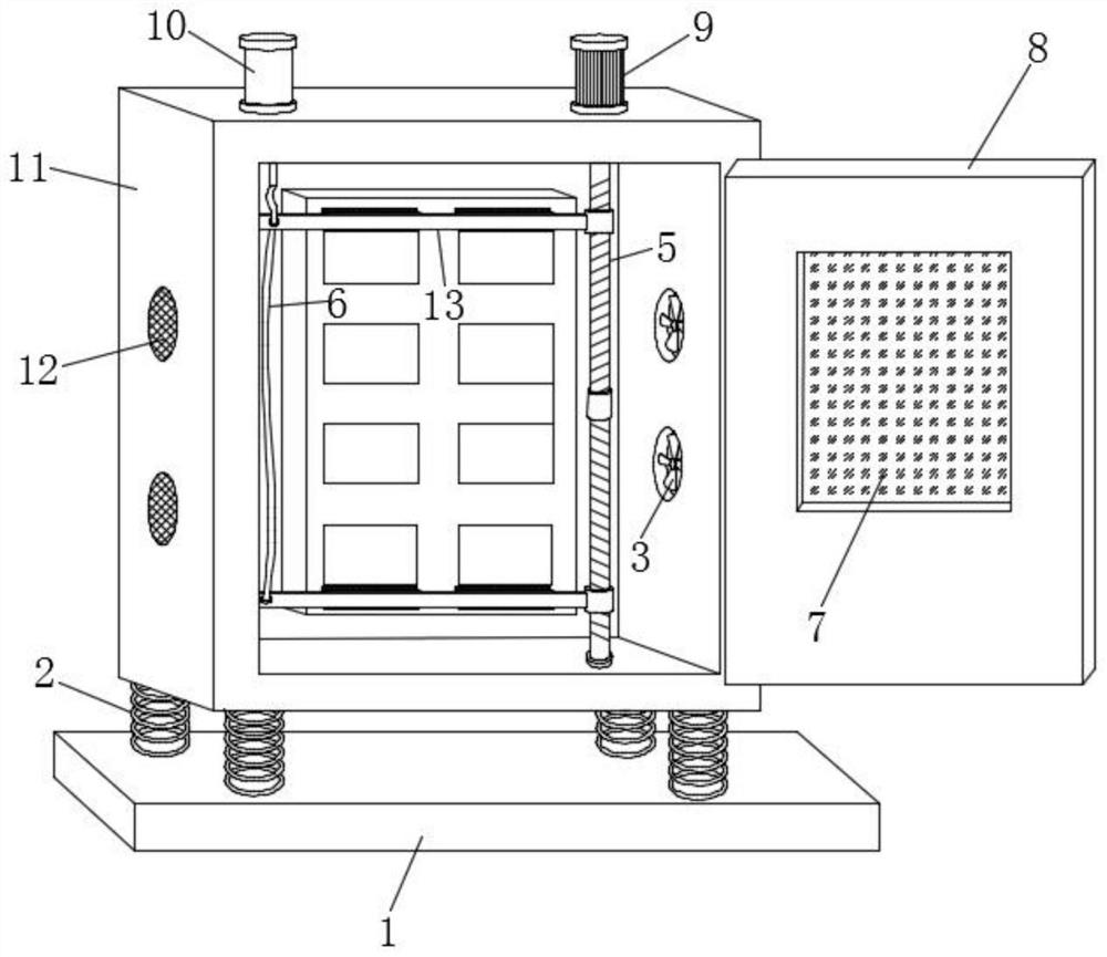 Power distribution cabinet with dust removal mechanism